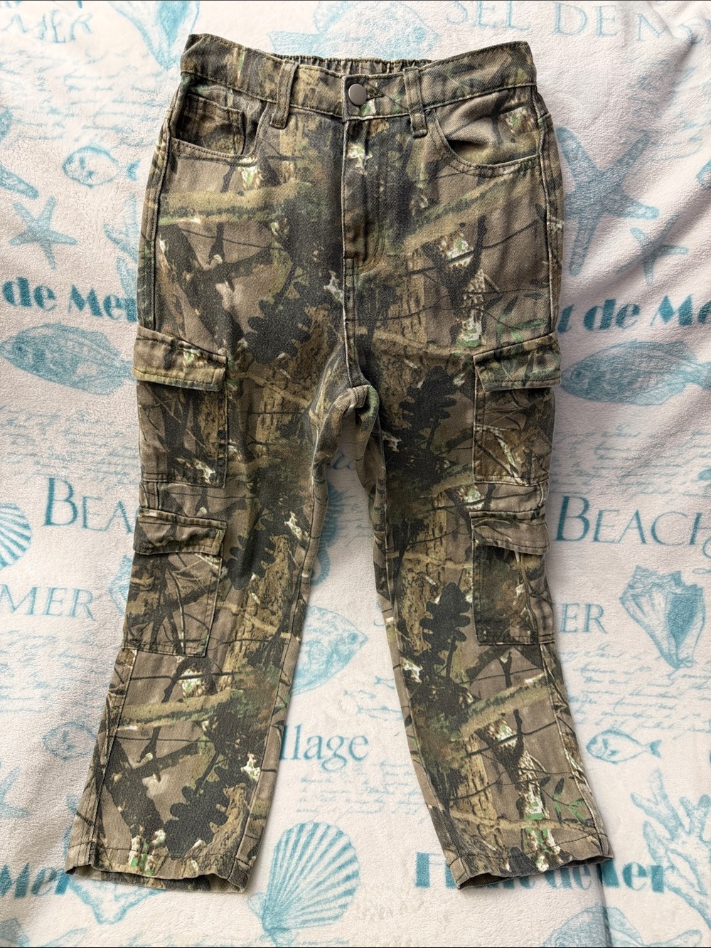 5️⃣ FOR 2️⃣0️⃣ SALE 🏷️ SHEIN Kids Camo Cargo Jeans Size 11Y